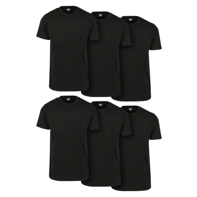 Abbildung von Urban Classics 6 PACK Tshirt basic, Herren, Größe: Small, Black