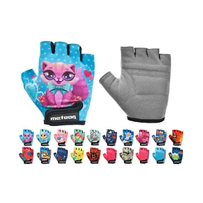 Abbildung von meteor Kinder Fahrradhandschuhe Bike Gel BMX Handschuh Jungen Fahrrad Handschuhe Mädchen radhandschuhe Scooter Tretroller Fahr Rad