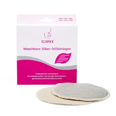 Abbildung von ELANEE Silber Stilleinlagen, antibakterielle und waschbare Stilleinlage weich kühlend, 1 Paar (218 00) 2 Stück (1er Pack)