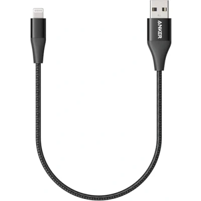 Abbildung von Anker 551 USB A auf Lightning Kabel (0,3 m), MFi zertifiziertes iPhone für einwandfreie Kompatibilität mit 13, Pro, 12, Max, 11, X, XS, XR, 8 Plus und mehr (schwarz)