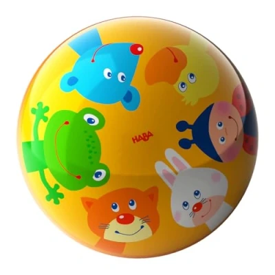 Abbildung von HABA Kinderball Tierfreunde 14 cm bunter Ball mit Ventil Fördert Motorik &amp; Beweglichkeit ab 2 Jahren Idealer Indoor Spielball 2012753001