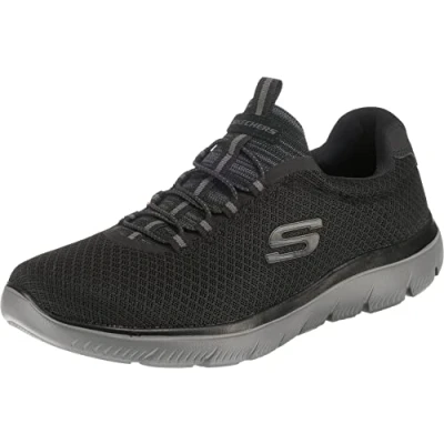 Abbildung von Skechers Herren Summits 52811 Sneaker, Black Mesh Charcoal Trim, 39 EU