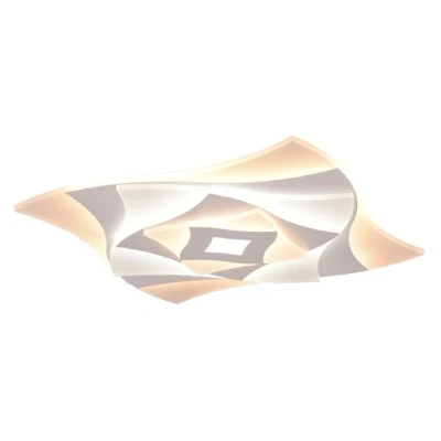 Abbildung von Trio Leuchten LED Deckenleuchte Akita 647110131, Metall Weiß matt, Acryl, inkl. 56 Watt LED, Fernbedienung, Dimmbar, Farbwechsel