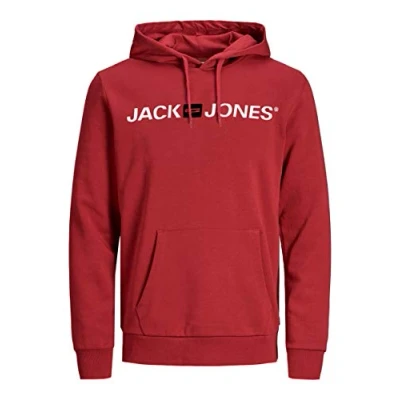 Abbildung von JACK &amp; JONES Herren JJECORP Old Logo Sweat Hood NOOS 12137054, Rio Red/REG FIT, M