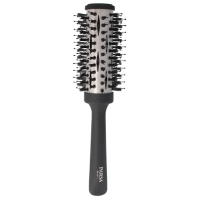 Abbildung von PARSA Beauty Professional Wirkstoffbürste Keratin + Biotin (Rundföhnbürste 33mm) Haarbürste zum Glätten und Pflegen lockiges Haar langes