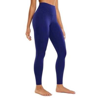 Abbildung von CRZ Yoga Butterluxe Damen High Waist Sport Leggings Blickdicht Leggins Sporthose Workout Gym Yogahose 71cm Rittersporn Blau 38