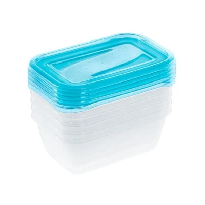 Abbildung von keeeper Frischhaltedosenset 5 teilig, x 0,5 l, 15,5 10,5 6 cm, Fredo Fresh, Blau Transparent