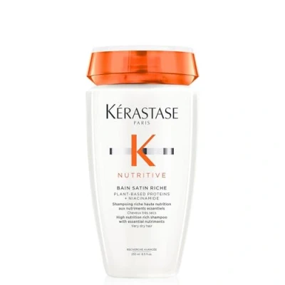 Abbildung von Kérastase Nutritive, Shampoo für sehr trockenes Haar, Feuchtigkeitsspendendes und revitalisierendes Haarbad, Ohne Parabene, Bain Satin Riche High Nutrition Rich Shampoo, 250 ml