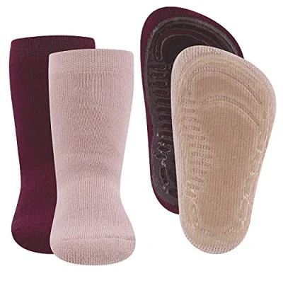 Abbildung von EWERS 2er Pack Uni Stoppersocken SoftStep, Socken mit Antirutschsohle für Jungen und Mädchen, Anti Rutsch Gummisohle, MADE IN GERMANY, 2 Paar rutschfeste Kindersocken, Größe 19 20