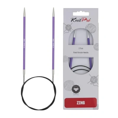 Abbildung von KnitPro K47128 Rundstricknadel, Metal, Lila, 80cm / 3.75mm