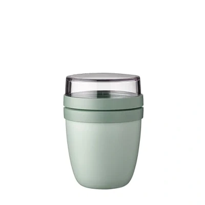 Abbildung von Mepal Müslibecher to go Klein praktischer Joghurtbecher Unterteilung für Joghurt &amp; Müsli Geeignet Gefrierschrank, Mikrowelle Spülmaschine 300 ml + 120 Nordic Sage
