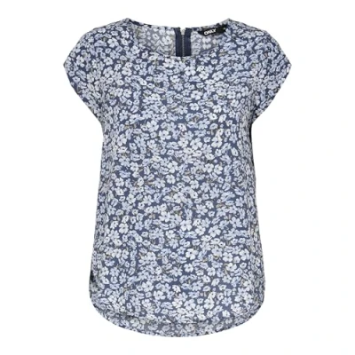 Abbildung von ONLY Damen Bedruckte Kurzarm Bluse Print Basic Rundhals Ausschnitt T Shirt Blouse Oberteil ONLVIC