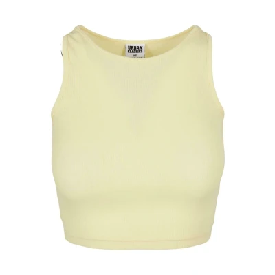 Abbildung von Urban Classics Ladies Cropped RIB TOP Top, Damen, Größe: XS, Softyellow