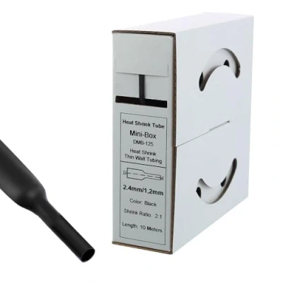 Abbildung von 10m Schrumpfschlauch 2,4mm &gt; 1,2mm schwarz