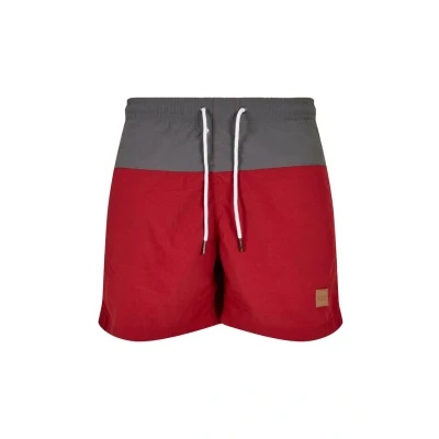 Abbildung von Urban Classics Block Badeshorts, Herren, Größe: Medium, Brickred/darkshadow