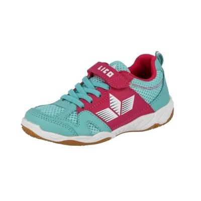 Abbildung von Lico Unisex Kinder Sport Vs Hallenturnschuhe, Türkis Pink Weiß, 33 EU