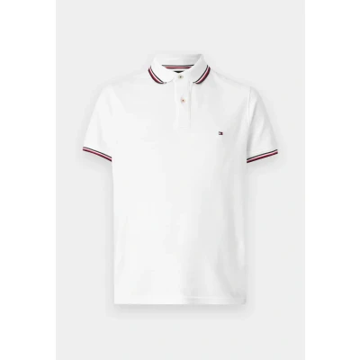 Abbildung von Tommy Hilfiger Tipped SLIM FIT Poloshirt, Herren, Größe: Small, White