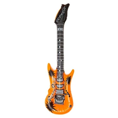 Abbildung von Luftgitarre Rockstar aufblasbare Air Guitar Luft Gitarren aufblasbar 100cm bunt (1x)