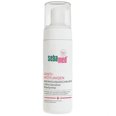 Abbildung von SEBAMED Anti Rötungen parfumfreier sanfter Reinigungsschaum, bei Rosacea, mindert im Gesicht, als Rosacea Gesichtspflege geeignet, für die Pflege und Reinigung von geröteter Haut,150 ml