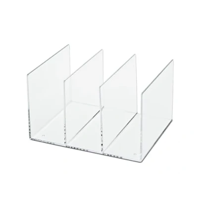 Abbildung von Maul Katalogsammler aus Acryl 27 x 20,8 15,8 cm Stehsammler mit 3 Fächer Zeitschriftensammler für Katalog, Heft und Zeitschriften Ideal Schreibtisch, Regal Büro Transparent