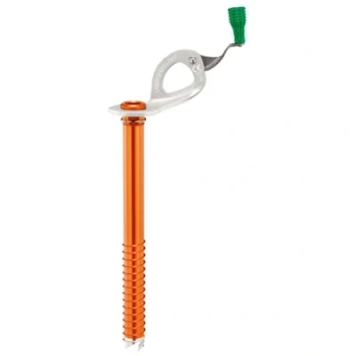 Abbildung von PETZL Laser Speed Light Eisschraube aus Stahl und Aluminium in der Farbe Blau mit Einer Länge von 17cm, G052AA01