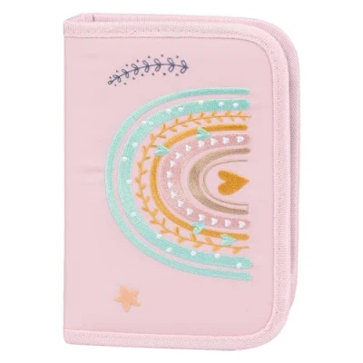 Abbildung von Baagl Federmäppchen für Mädchen Schüleretui, Federtasche, Federmappe Schreibwaren Etui, Federpenal, Schulmäppchen (Regenbogen Rosa)