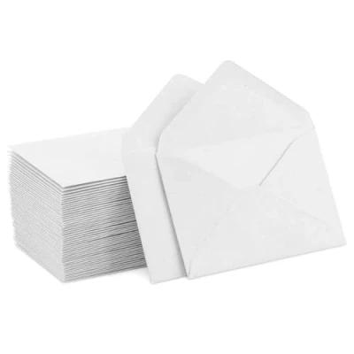 Abbildung von Briefumschläge Aus Kraftpapier,DIN C6,130 g/m²,für Briefe, Grußkarten, Einladungskarten, Geburtstagskarten Weiß,100 Stück