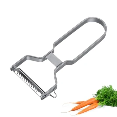 Abbildung von Westmark Sparschäler Julienne Dünne Gemüsestreifen für Suppen &amp; Wok Perfektion schneiden leicht gemacht, scharfe Klinge Rechts Linkshänder Robuster Edelstahl