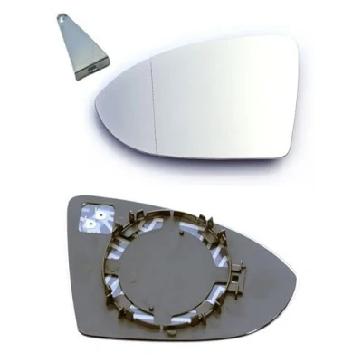 Abbildung von Goingfast Spiegelglas mit Metallclip Links Fahrerseite Beheizbar Asphärisch Trägerplatte passend für Golf 7