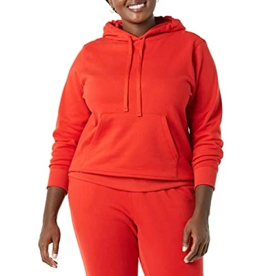 Abbildung von Amazon Essentials Damen Fleece Kapuzenpullover (in Übergröße erhältlich), Rot, S