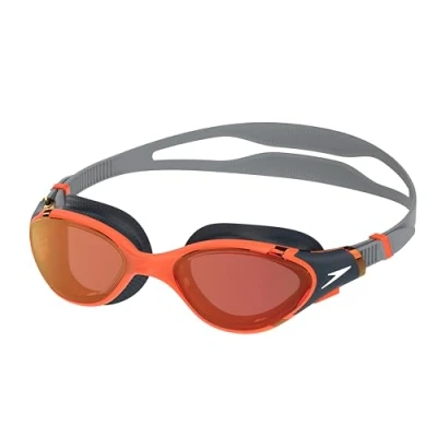 Abbildung von Speedo Unisex Erwachsene Biofuse 2.0 Schwimmbrille Patentierte einfache Anpassung Anti Beschlag Wasserdicht Verbesserter Komfort Schwimmbrille, Amber Wave Bright, Einheitsgröße