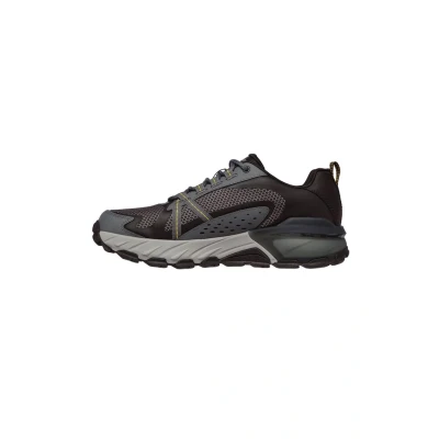 Abbildung von Skechers Herren Max Protect Walking Schuh, Black Leather Synthetic Mesh Charcoal Trim, 41 EU