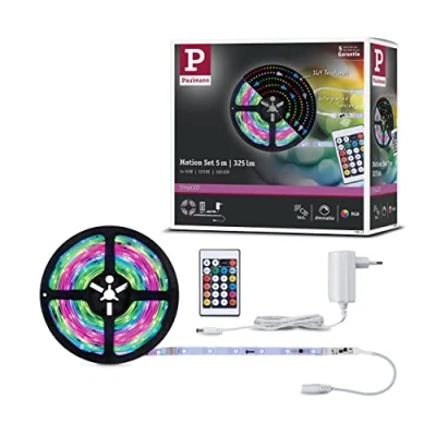 Abbildung von Paulmann 70513 LED Stripe SimpLED 10 Watt Basisset dimmbar Weiß Kunststoff 5m Motion RGB