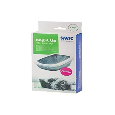 Abbildung von Savic Bag It Up Katzentoiletteneinlage, 6 Beutel, Jumbo, Verpackung kann variieren