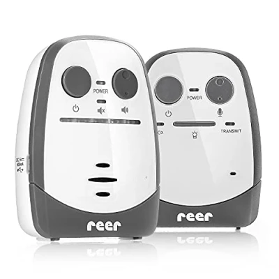 Abbildung von Reer Cosmo Babyphone vom Erfinder des Babyphone, mit Nachtlicht, Vibrations Alarm und Gegensprechfunktion, weiß, 600m Reichweite, 50150