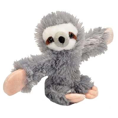 Abbildung von Wild Republic 18094 Huggers Schnapparmband Kuscheltier, Plüschtier, Faultier 20 cm