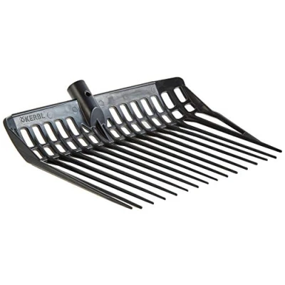 Abbildung von KERBL Dunggabel EcoFork (Mistgabel in Schwarz &amp; ohne Stiel, 39 x 30 6 cm Heugabel) 326052