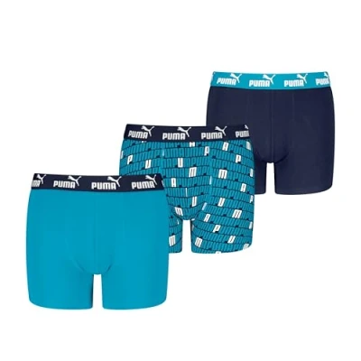 Abbildung von PUMA Boy&#039;s Elements Boxer, Blue/Navy, 146/152 (3er Pack)