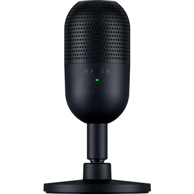 Abbildung von Razer Seiren V3 Mini Ultrakompaktes USB Mikrofon (14mm Supernieren Kondensatormikrofon, Tap to Mute Sensor mit LED Anzeige, integrierter Stoßdämpfer, Plug and Play Design) Schwarz