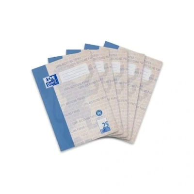 Abbildung von Oxford Schulheft A4 Recycling, 16 Blatt, Lineatur 25, liniert, 5 Stück