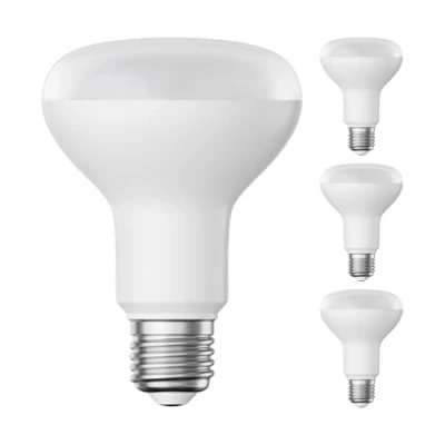 Abbildung von ledscom.de 4 Stück E27 LED Leuchtmittel, R80, warmweiß (2700 K), 10 W, 935lm, matt