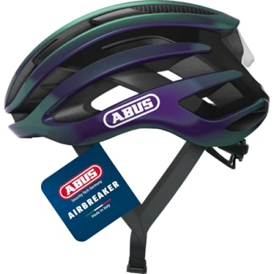 Abbildung von ABUS Rennradhelm AirBreaker High End Fahrradhelm für den professionellen Radsport Jugendliche und Erwachsene Helm Damen Herren Lila/Blau, Größe M