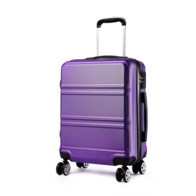 Abbildung von KONO Handgepäck Koffer Trolleys 55cm Leicht Hartschalenkoffer Reisekoffer mit 4 Rollen und TSA Schloss, 55x40x22cm, 39Liter, Zwillingsrollen Rollkoffer, ABS Hartschale (Violett, M)