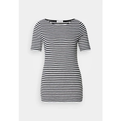 Abbildung von Marc O&#039;Polo Short Sleeve BOAT NECK Tshirt print, Damen, Größe: XXS, Multi/black