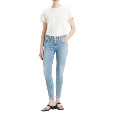 Abbildung von Levi&#039;s 711 Double Button Jeans Skinny Fit, Damen, Größe: 27x32, Blue wave light