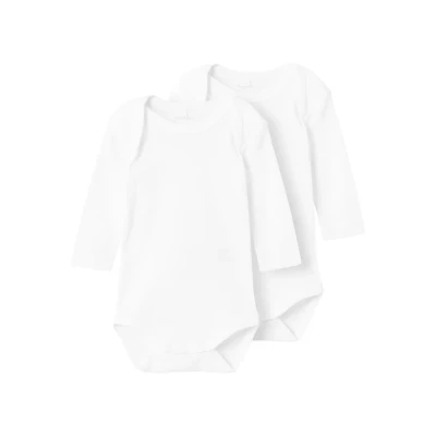 Abbildung von NAME IT Unisex NBNBODY 2P LS SOLID NOOS Body, Bright White, 56
