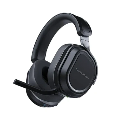 Abbildung von Turtle Beach Stealth 700 Kabelloses Multiplattform Gaming Headset mit Verstärker für PC und PS5, 24 bit Audio, 60 mm Lautsprecher, Mikrofon in Broadcast Qualität, 80h Akku, Schwarz