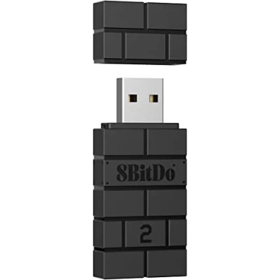 Abbildung von 8Bitdo Wireless USB Adapter 2, Bluetooth für Switch, PC, PS Classic, Android, macOS, Raspberry Pi, Retrofreak System, Kompatibel mit Xbox Series, Joycon, Switch Pro, PS5, PS4, PS3 Controller