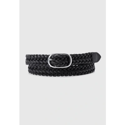 Abbildung von Levi&#039;s Women&#039;s Charlie Braid Normal Buckle Bovine Leather Belt, Regular Black, 90
