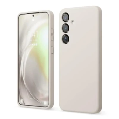 Abbildung von elago Kompatibel mit Samsung Galaxy S25 Plus Hülle, Flüssige Silikonhülle, Vollständige Schutzabdeckung, Stoßfest, Schlanke Handyhülle, Kratzfeste Weiche Mikrofaser Auskleidung, 6,7 Zoll (Taupe)